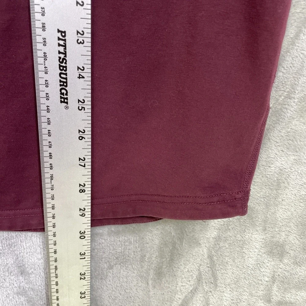 BYLT Lux Polo Shirt Mens Large Maroon Drop Cut Stretch Short Sleeve